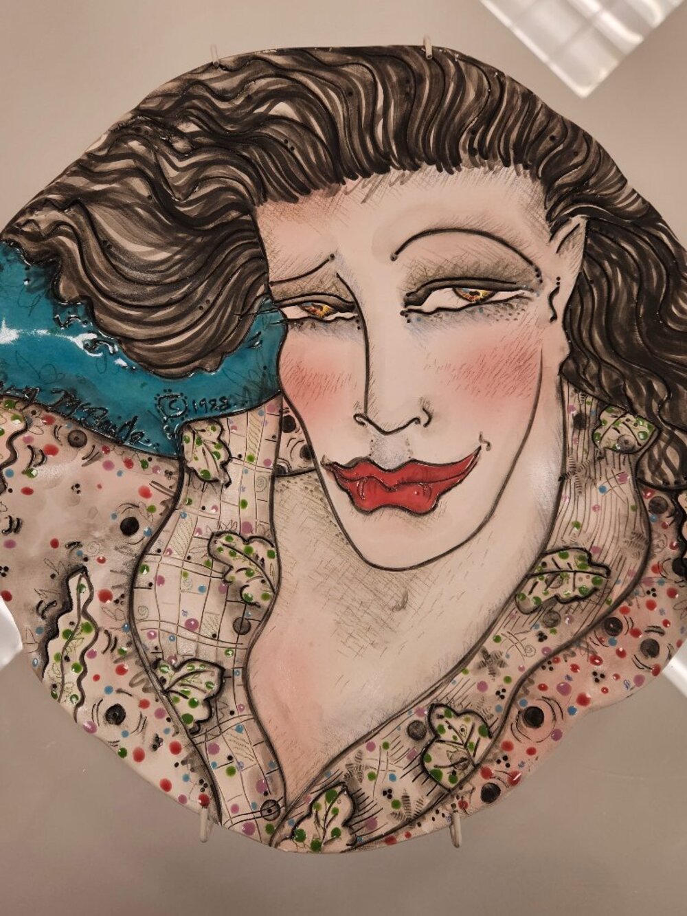 Jerry McBride Ceramic Plate Wall Decor 1988